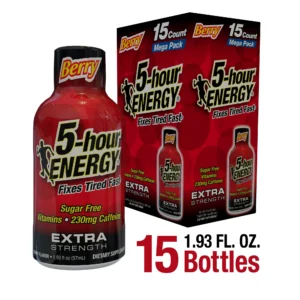 5-hour Energy Drink Berry Flavor Extra Strength.