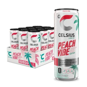 CELSIUS Sparkling Peach Vibe Energy Drink